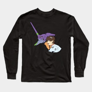 Shinji Ikari and Unit 01 Long Sleeve T-Shirt